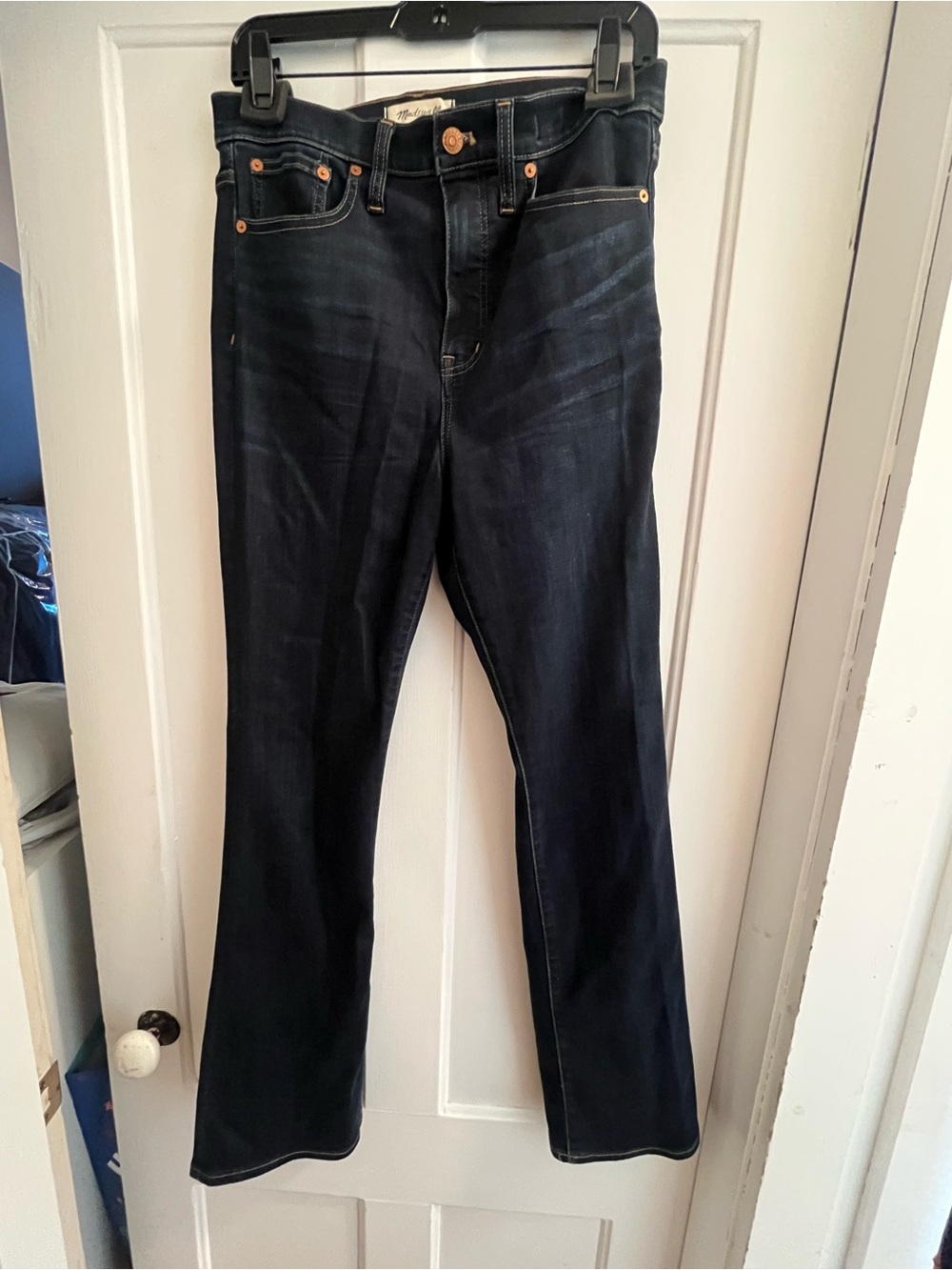 Madewell Dark Indigo Skinny Flare Jeans
